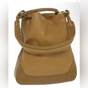 Gucci Vintage Leather Bamboo 2-Way Shoulder Bag